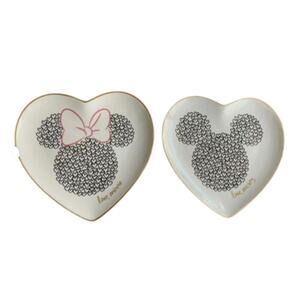 Disney Mickey Mouse & Minnie - Heart Shaped Appetizer Plates (Valentine's)